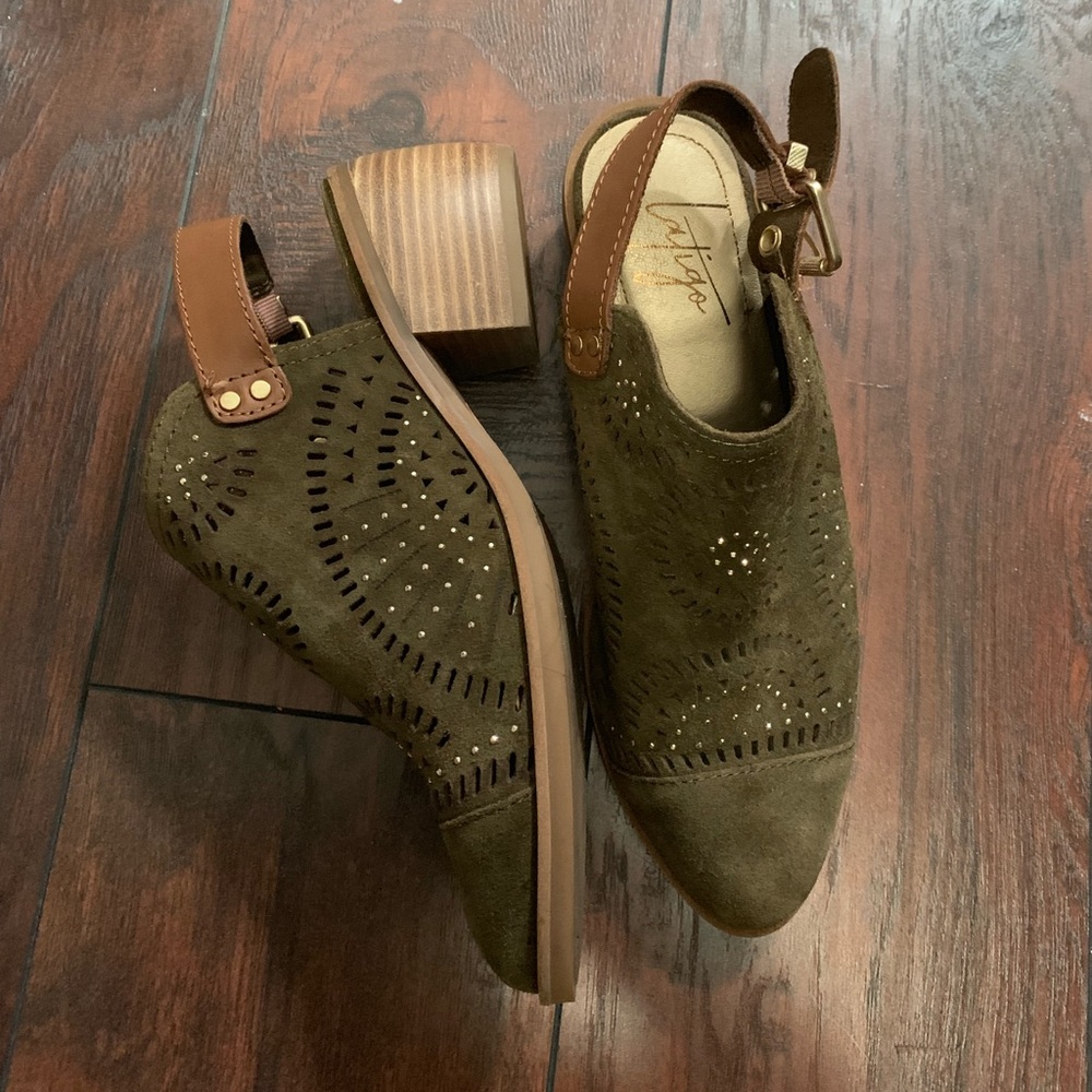 Army green booties